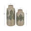 Ensemble de vases de table en céramique 2 pièces vert / brun Huntsdale