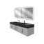 Ensemble de meuble-lavabo double mural 72 "avec miroir Nile-87466744-87466746-87466753