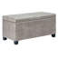 Banc de rangement rembourré en similicuir et en taupe brun foncé 36 pouces Gracie Mills-133229692-133229694