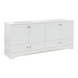 Emlyn 72" Double Bathroom Vanity With 2 Cabinets, 2 Drawers, And Cultured Marble Vanity Top