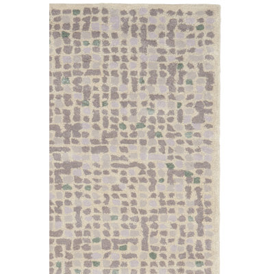 Martha Stewart Hand Tufted Wool/Viscose Geometric Rug in Gray