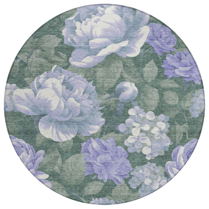 Tanarra Purple Washable Indoor-Outdoor Rug - LOOMLAN, 8' x 8'