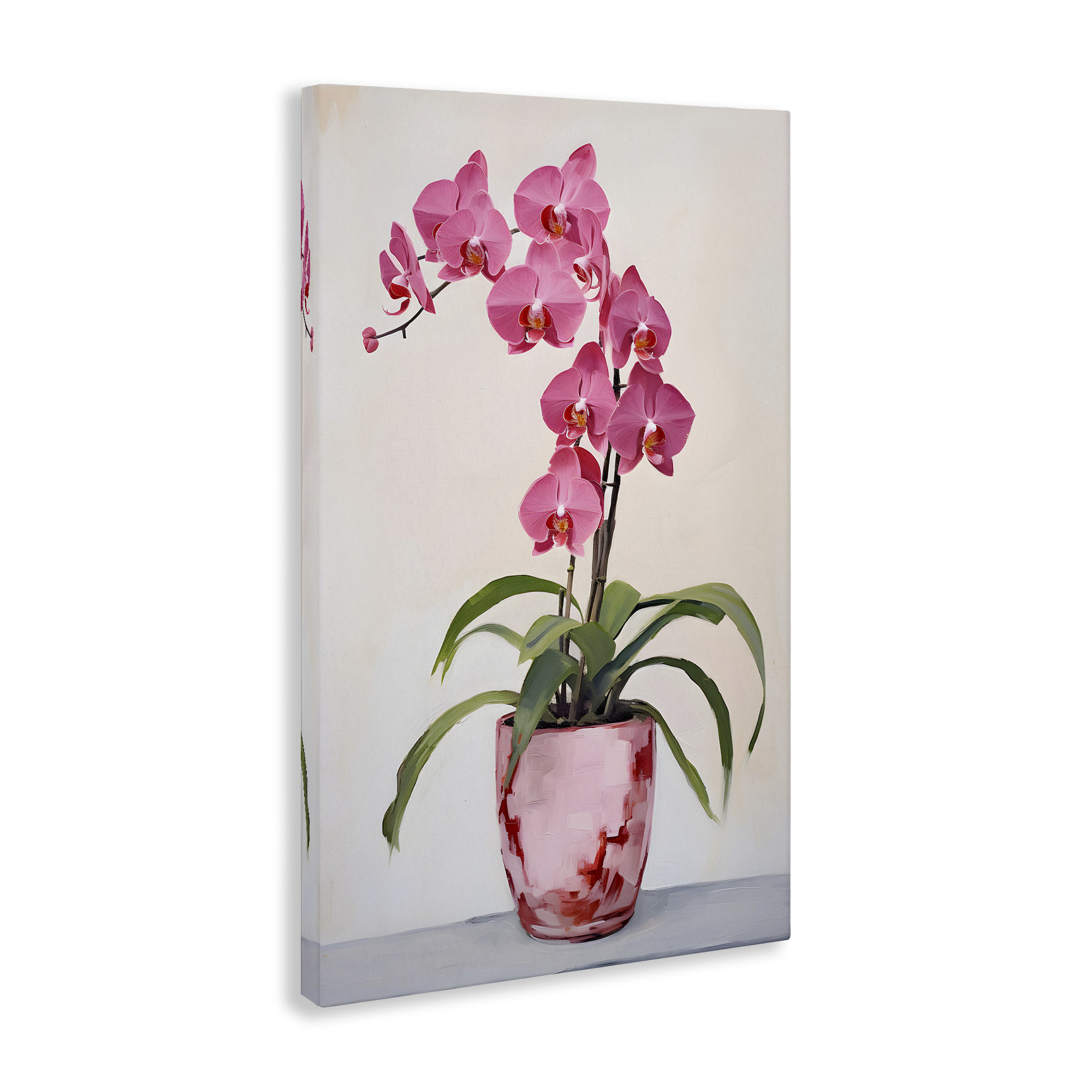 Winston Porter Modern Pink Orchid Canvas Wall Art by Petals Prints ...
