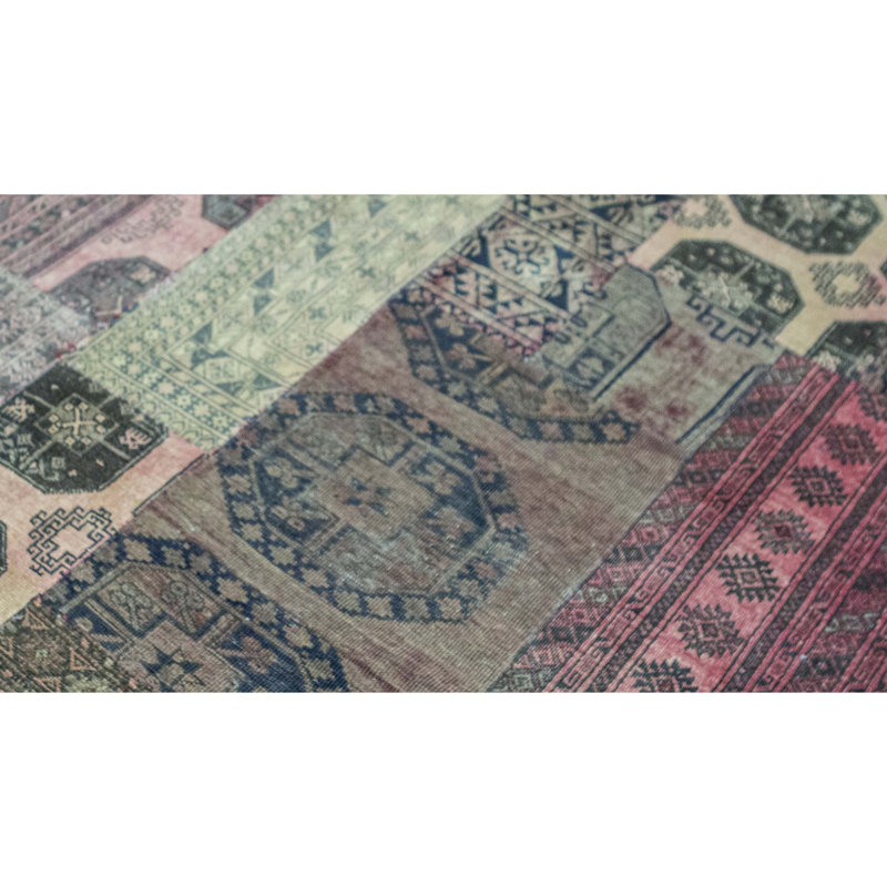 Afghan Wool Patchwork Area Rug