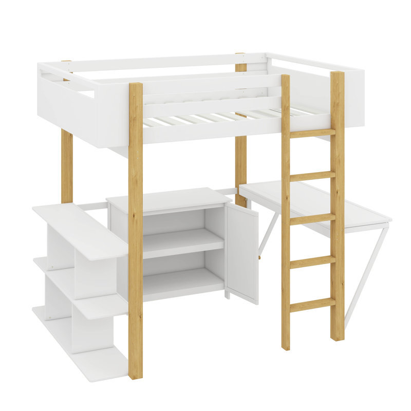 Lit pour enfant Jaslin, Blanc, Double