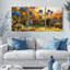 Hydrangea Garden Scene, reproduction d'art sur toile tendue sur toile (ensemble de 3)-141009050