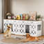 Mobilier de cage pour chien - Chenil pour chien avec tiroirs de rangement et verrous