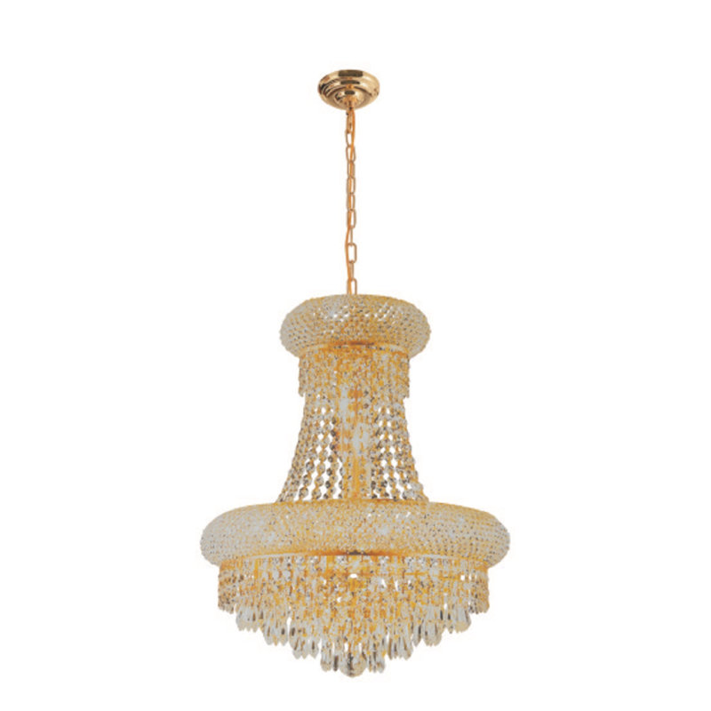 Lustre empire unique à 7 lumières avec détails en cristal Mckie