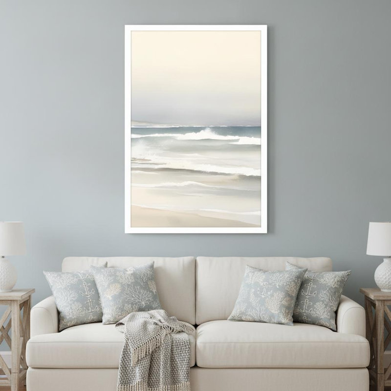 Ocean Breeze White Framed Wall Art