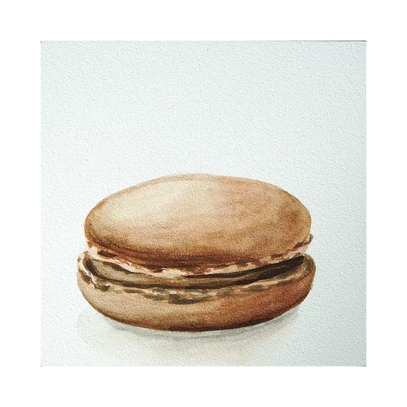 Chocolate Macaron by Jennifer Redstreake - Wrapped Canvas Print, 30.48 cm H x 30.48 cm W