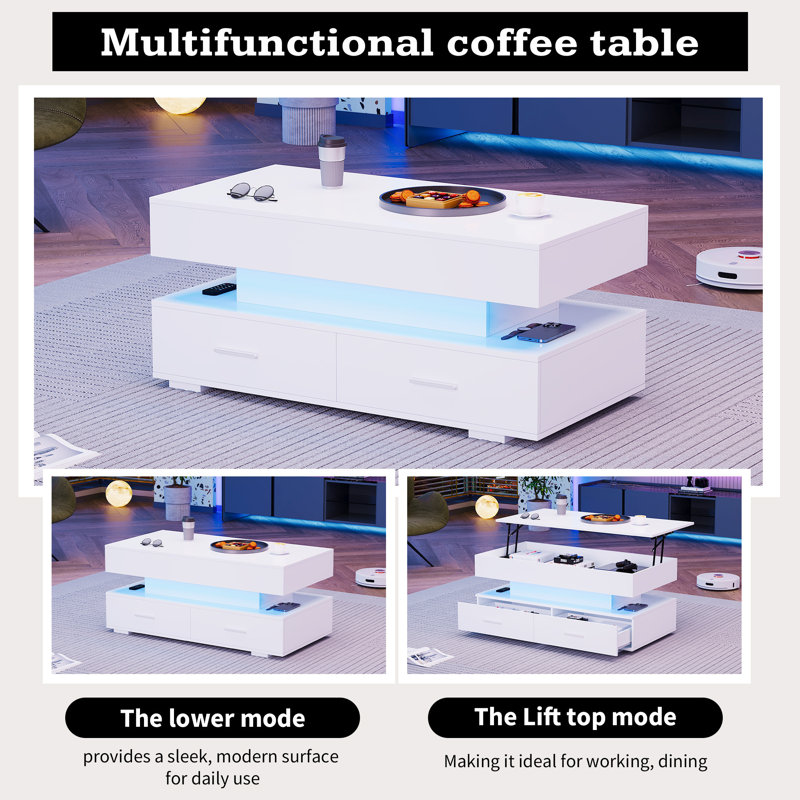 Lift Top Coffee Table with Storage