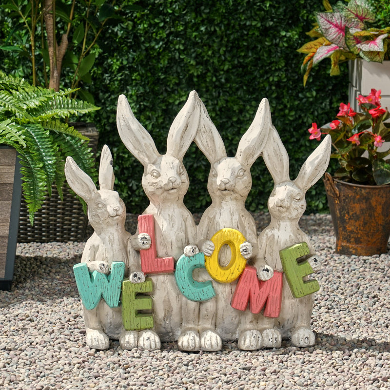 Statue de lapin en béton Farnum