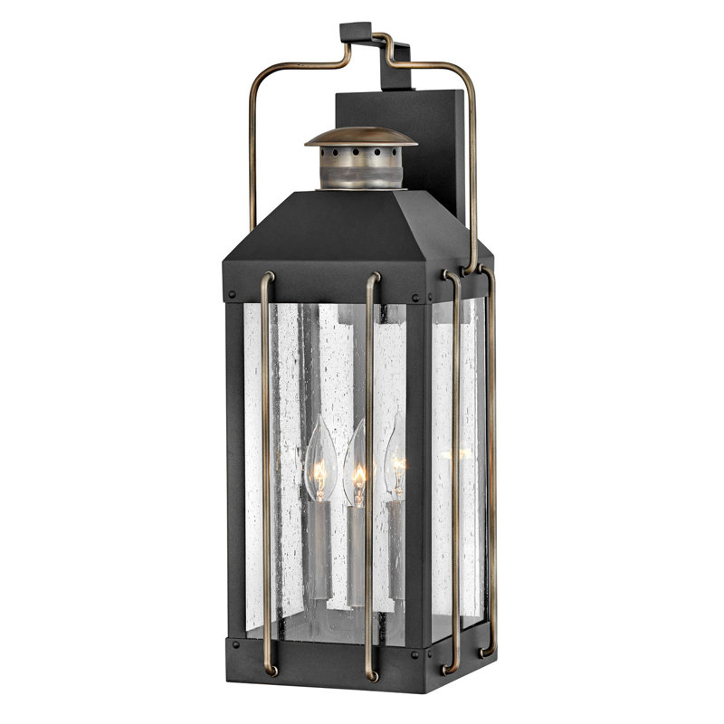 Fitzgerald Three-Light Outdoor Heritage Wall Lantern