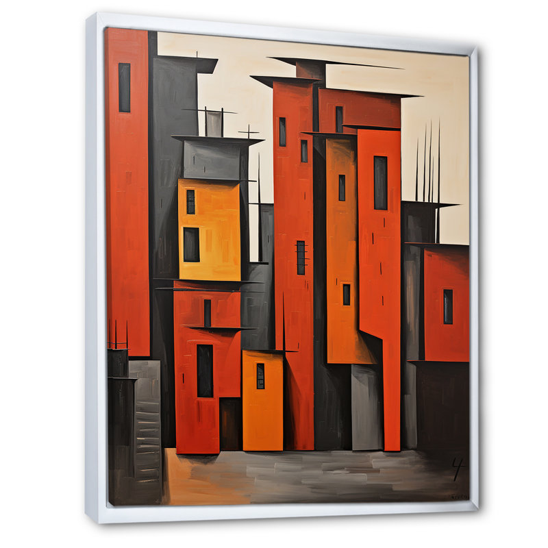 Art civique mexicain aztèque II - art mural mexicain, Cadre flottant blanc, 32" H x 24" W