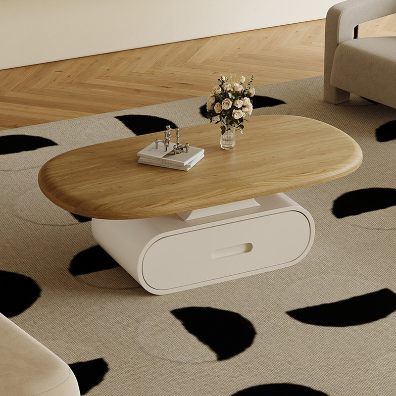 Table basse ovale en bois