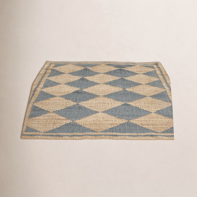 Tapis bleu en laine et en jute tissé à la main Erin Gates par Momeni Orchard Court 10 pi x 14 pi