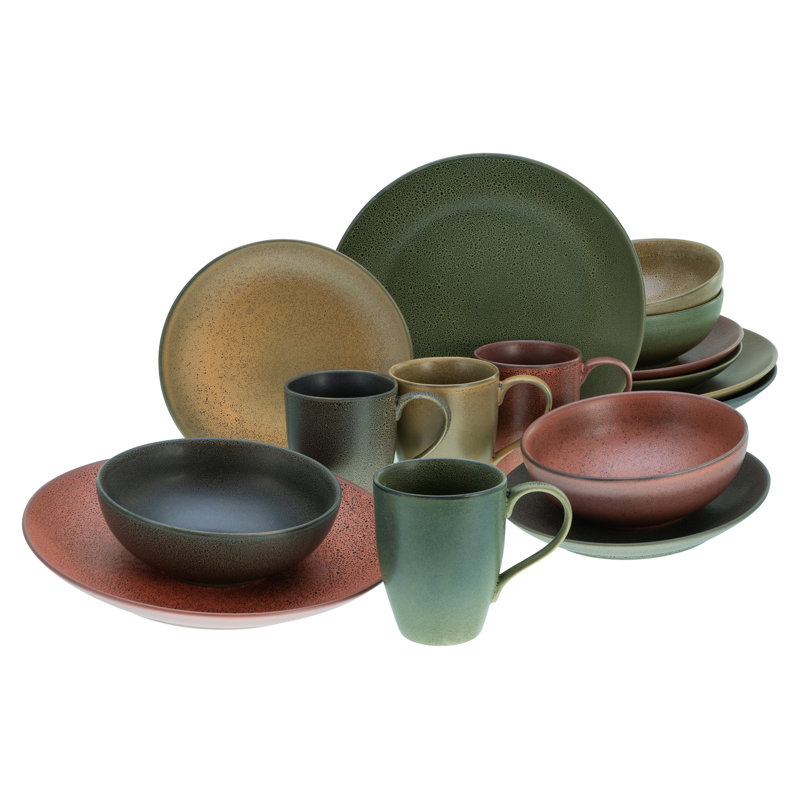 Sierra Nevada 16 Piece Bone China Dinnerware Set, Service for 4