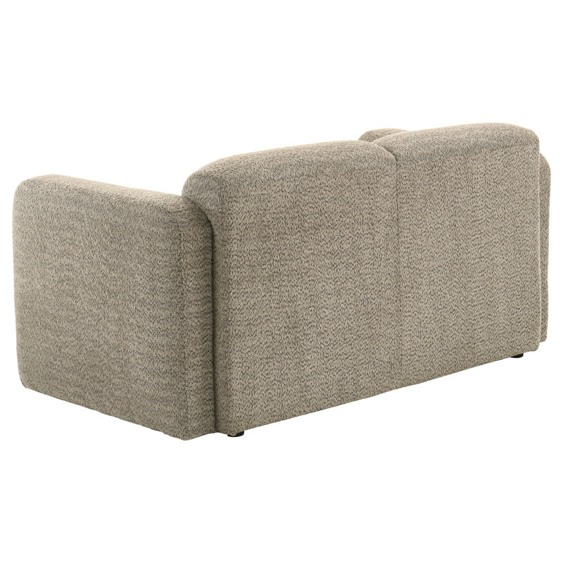 Ensemble de canapés rembourrés 3 pièces avec accoudoirs arrondis brun Casident, 3 Pieces: Sofa, Chair, Loveseat, Brun