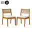 Barton Set of 2 Weather-Resistant Stackable Outdoor Dining Chairs with Cushions