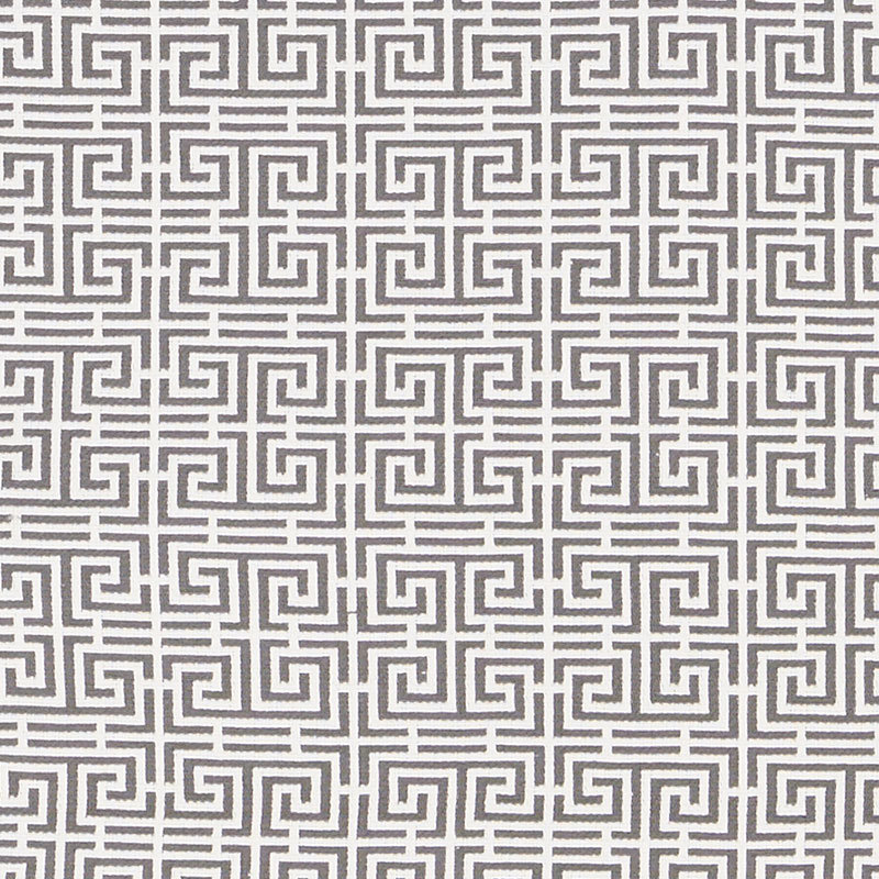 Tissu frettes Chinois, Gris / Blanc
