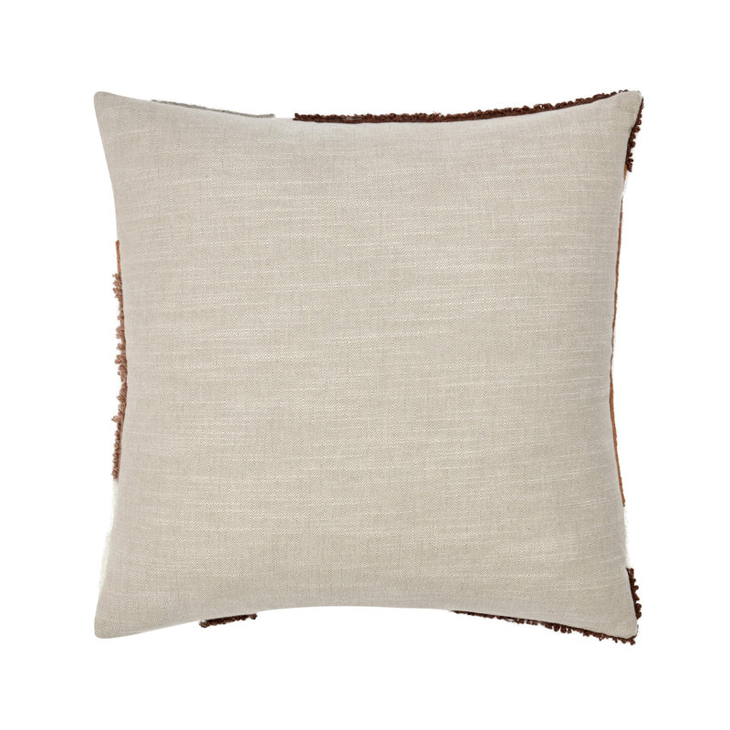 Wllace 20" Linen Blend Fabric Orange Spice Throw Pillow
