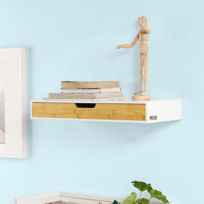 Ardella Floating Shelf with Drawer