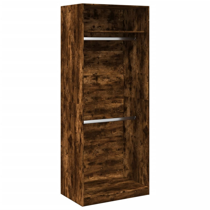 Artressia Manufactured Wood Wardrobe, 80 x 50 x 200 cm, Smoked Oak