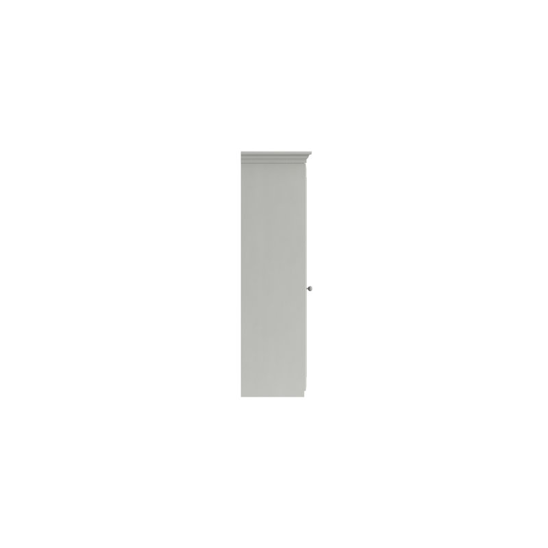 Warminster 2 Door Manufactured Wood Wardrobe, White