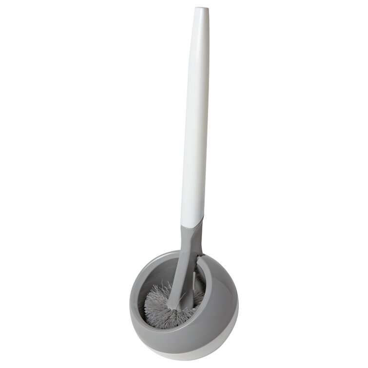 Bath Bliss Plastic Toilet Brush And Holder