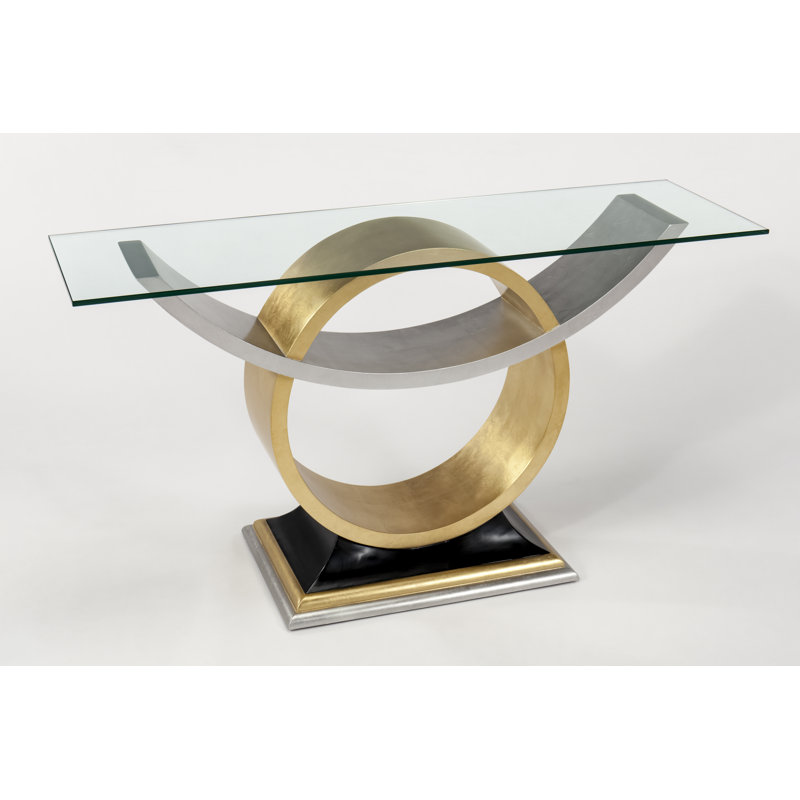 62'' W Glass Console Table