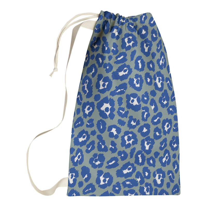 Fabric Laundry Bag with Handles, 29" H x 18" W, Silver, Detroit