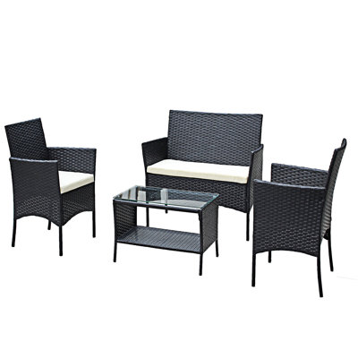 4 Piece Outdoor Patio Sofa Seat