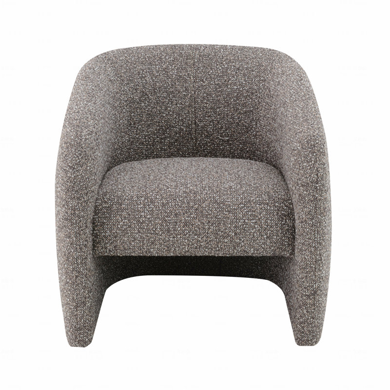 Chaise d'appoint en tweed brun et gris