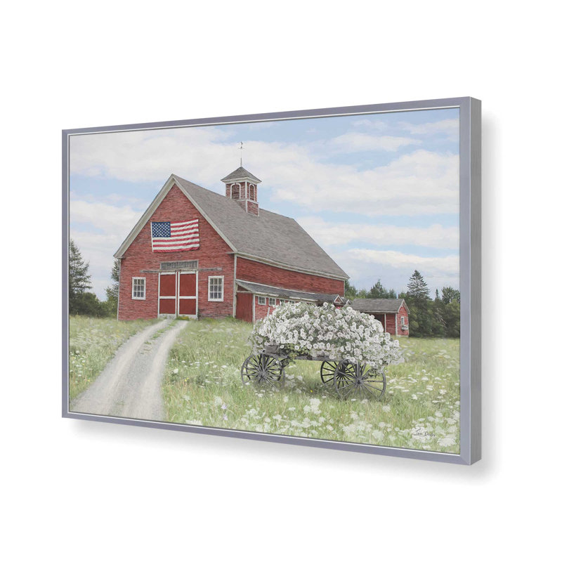 «Summer Day in juillet» par Lori Deiter, reproduction d'art, 40 W x 30 H, Silver, Framed Print