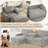 95" Convertible Sleeper Sofa With Storage Chaise | Drop-Arm Console & 2 Cup Holders | Easy-Clean Fabric On Solid Wood Frame | Modern Living Room Sectional,Gray-666148928