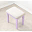 Leurre avec coiffeuse en bois mauve et tabouret agréable avec miroir à 3 tiroirs