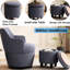 Chaise pivotante bleue à 360 ° avec coussin respirant, fabrication, pour salon réglable-1712969377