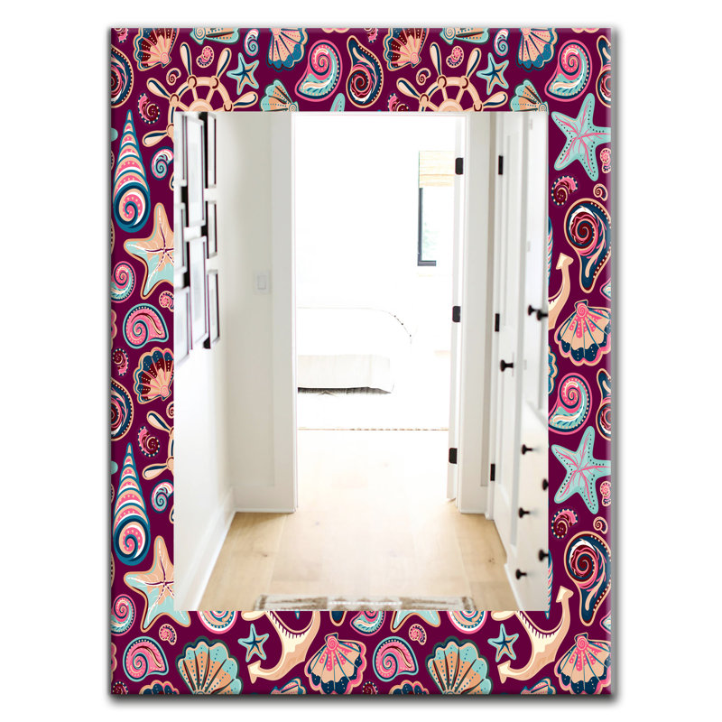 Miroir mural en l 13 coûtal créatures, H 39,4 po x l 29,5 po