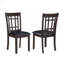 Ensemble de 2 chaises d'appoint en bois avec siège en similicuir noir