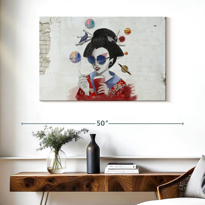 Geisha urbaine Leisha, H 26 po x l 39 po