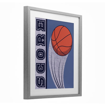 «Score Score Basketball», reproduction encadrée sous verre, conception de Marcus Prime