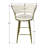 Upholstered Counter Stool with Metal Frame