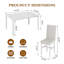 Ensemble de salle à manger 5 pièces pour 4 personnes, table de salle à manger rectangulaire avec plateau en marbre blanc et 4 chaises rembourrées à haut dossier, ensemble de salle à manger moderne pour les petits coins-repas et les petits espaces