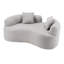 68,44 po, gris incurvé, tissu, éponge à compression, sans assemblage, capacité de 350 lb, petits espaces de vie, nuits douillettes, gris de style minimaliste moderne, mousse à haute densité, sac à ressort, famille