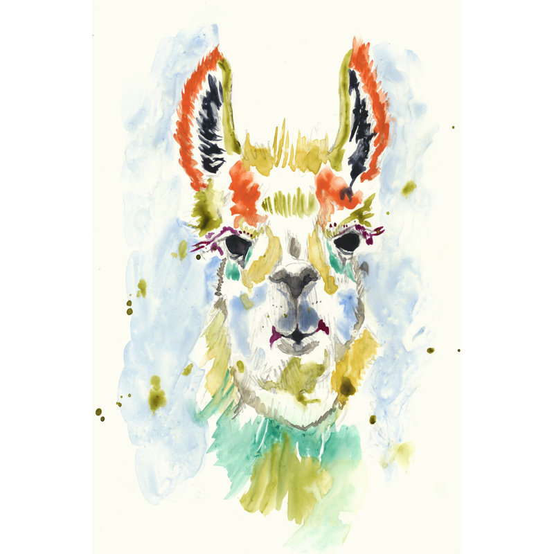 Hifi Llama I 1 Piece Wrapped Canvas Wall Art, 122cm H  x  81cm W