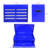Metal Tool Cabinet For Garage With 5 Drawers & Detachable Top - Blue 5 Box Lockable Wheels Setting Holes-40329663