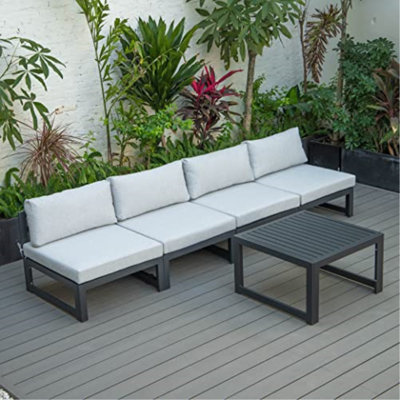 Letendre 4 - Person Modular Patio Conversation Set with Cushions