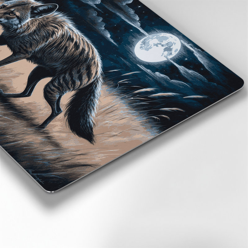 Wildlife Aardwolf Grey Metal Wall Art, 11'' H x 14'' W