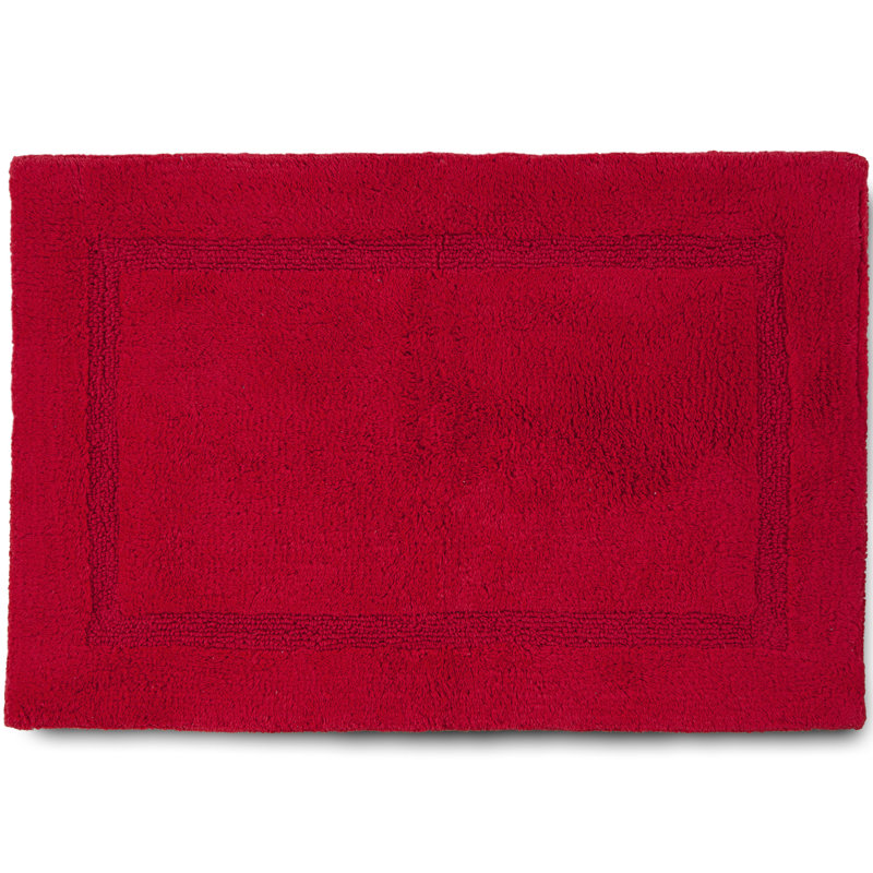 Martex Basic Rectangular 100% Cotton NonSlip Solid Bath Rug, Cream, 17" W x 24" L