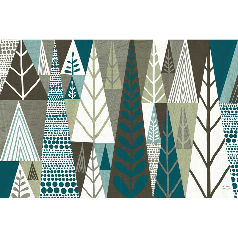 Forêt géométrique, H 12 po x l 18 po x P 1,25 po